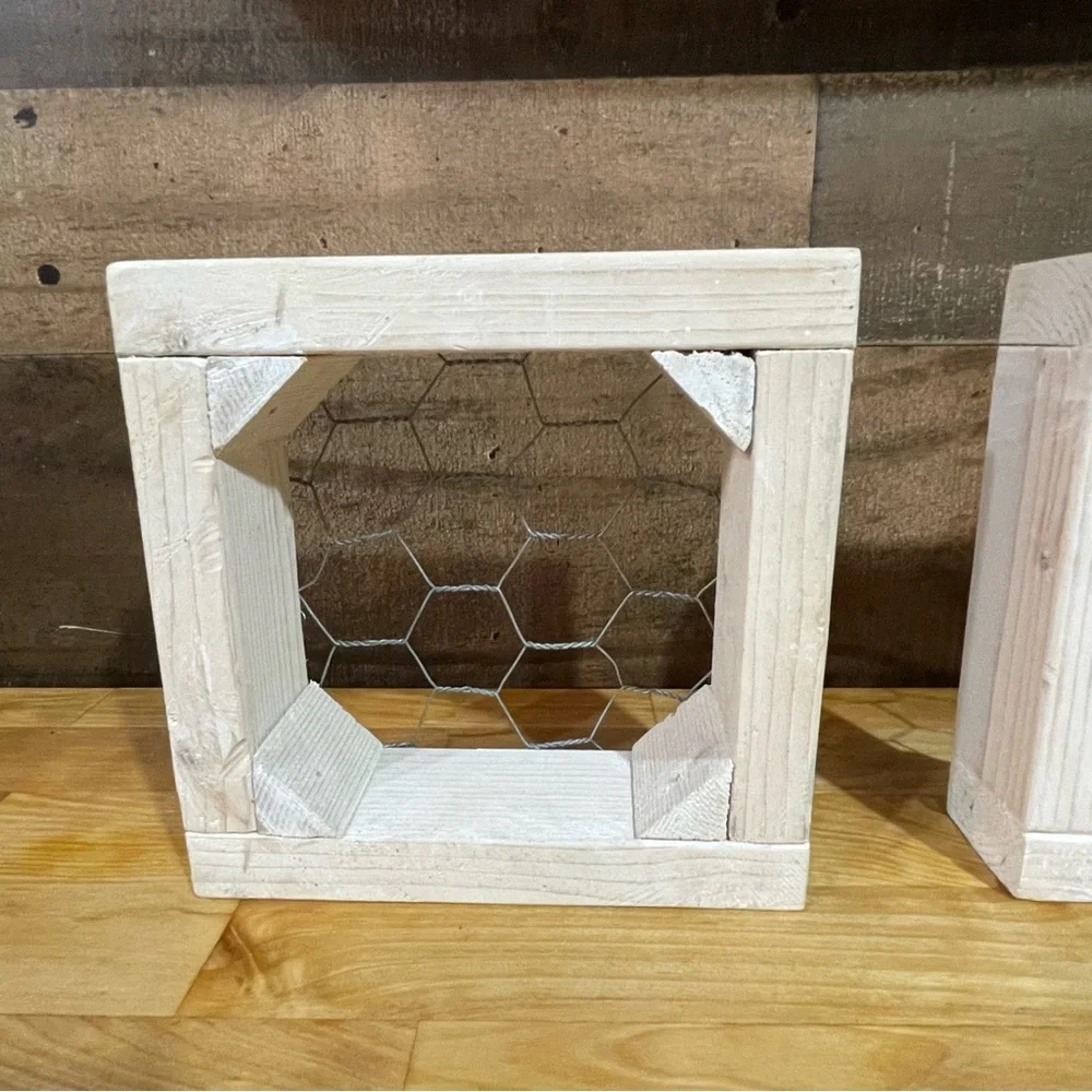 Set of 2 Rustic Farmhouse Shelves - Picture 2 of 4